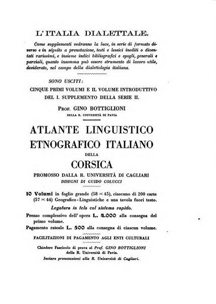 L'Italia dialettale Rivista di dialettologia italiana