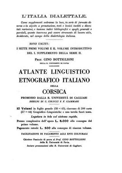 L'Italia dialettale Rivista di dialettologia italiana