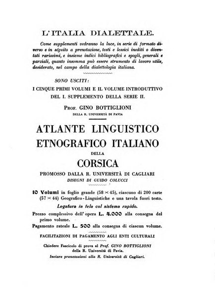 L'Italia dialettale Rivista di dialettologia italiana