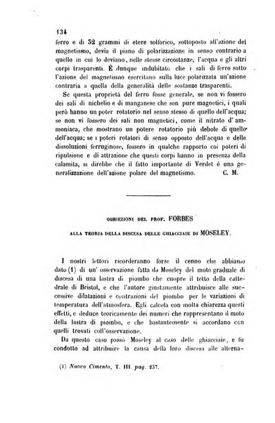 Il nuovo cimento giornale di fisica, di chimica, e delle loro applicazioni alla medicina, alla farmacia ed alle arti industriali