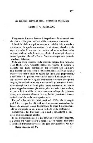 Il nuovo cimento giornale di fisica, di chimica, e delle loro applicazioni alla medicina, alla farmacia ed alle arti industriali