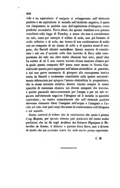 Il nuovo cimento giornale di fisica, di chimica, e delle loro applicazioni alla medicina, alla farmacia ed alle arti industriali