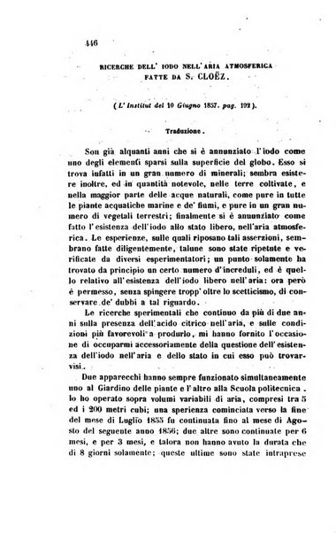 Il nuovo cimento giornale di fisica, di chimica, e delle loro applicazioni alla medicina, alla farmacia ed alle arti industriali