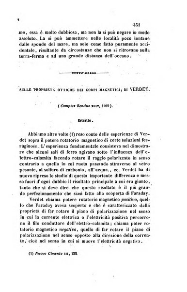 Il nuovo cimento giornale di fisica, di chimica, e delle loro applicazioni alla medicina, alla farmacia ed alle arti industriali