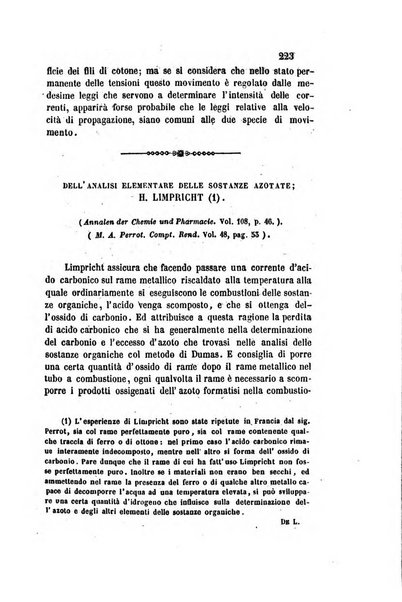 Il nuovo cimento giornale di fisica, di chimica, e delle loro applicazioni alla medicina, alla farmacia ed alle arti industriali