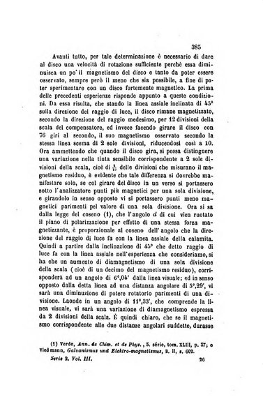 Il nuovo cimento giornale di fisica, di chimica, e delle loro applicazioni alla medicina, alla farmacia ed alle arti industriali