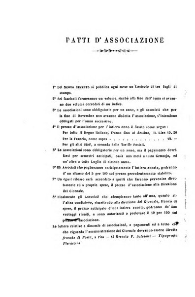 Il nuovo cimento giornale di fisica, di chimica, e delle loro applicazioni alla medicina, alla farmacia ed alle arti industriali