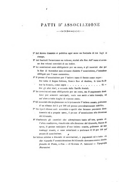 Il nuovo cimento giornale di fisica, di chimica, e delle loro applicazioni alla medicina, alla farmacia ed alle arti industriali