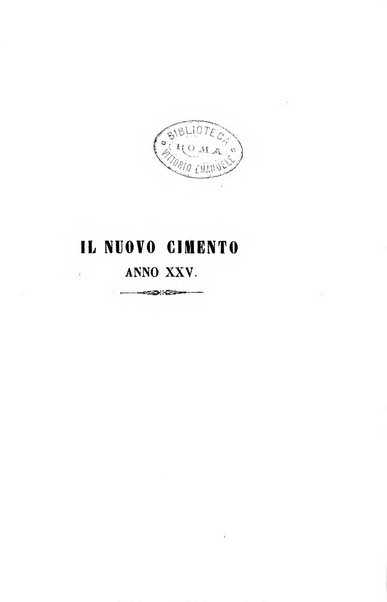 Il nuovo cimento giornale di fisica, di chimica, e delle loro applicazioni alla medicina, alla farmacia ed alle arti industriali