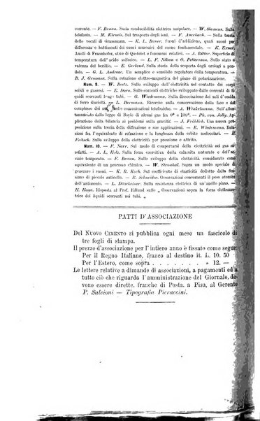 Il nuovo cimento giornale di fisica, di chimica, e delle loro applicazioni alla medicina, alla farmacia ed alle arti industriali