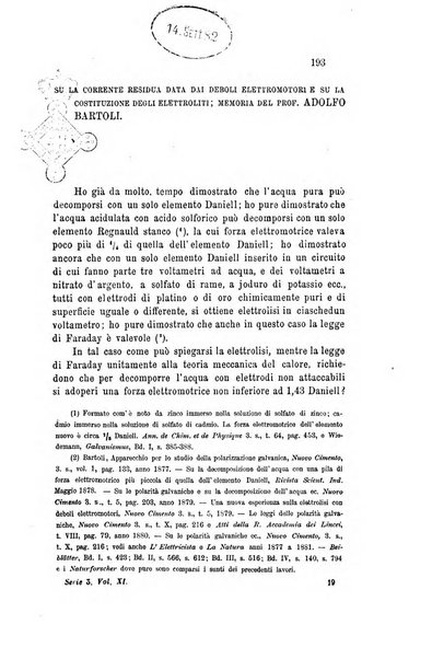 Il nuovo cimento giornale di fisica, di chimica, e delle loro applicazioni alla medicina, alla farmacia ed alle arti industriali