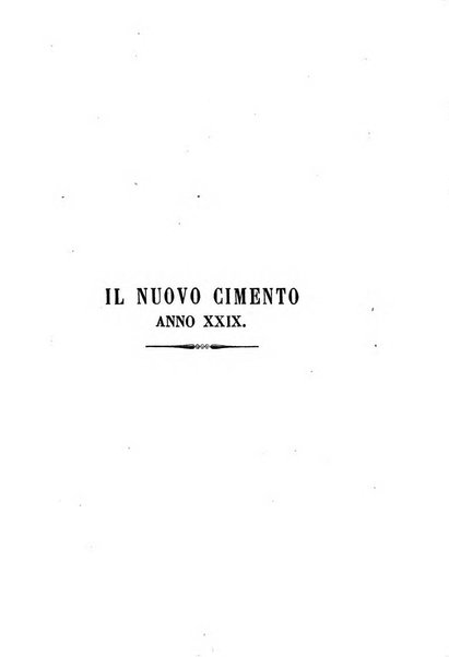 Il nuovo cimento giornale di fisica, di chimica, e delle loro applicazioni alla medicina, alla farmacia ed alle arti industriali