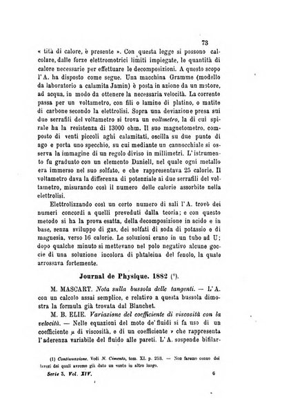 Il nuovo cimento giornale di fisica, di chimica, e delle loro applicazioni alla medicina, alla farmacia ed alle arti industriali