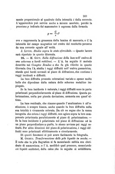 Il nuovo cimento giornale di fisica, di chimica, e delle loro applicazioni alla medicina, alla farmacia ed alle arti industriali