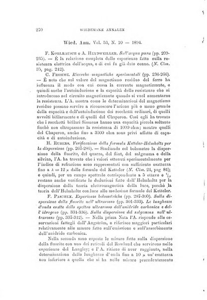 Il nuovo cimento giornale di fisica, di chimica, e delle loro applicazioni alla medicina, alla farmacia ed alle arti industriali