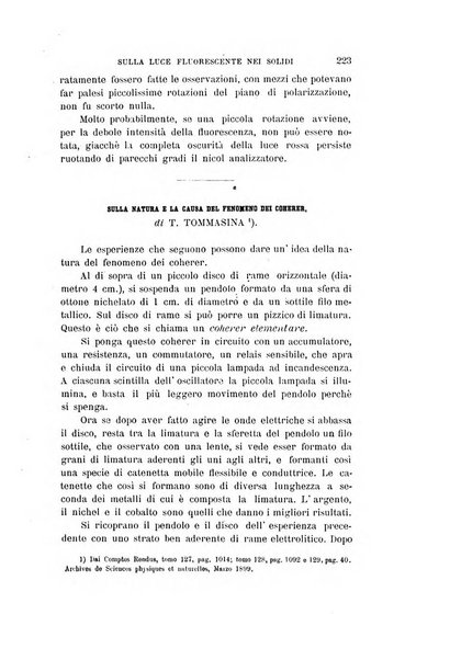 Il nuovo cimento giornale di fisica, di chimica, e delle loro applicazioni alla medicina, alla farmacia ed alle arti industriali