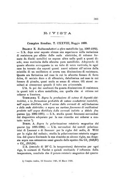 Il nuovo cimento giornale di fisica, di chimica, e delle loro applicazioni alla medicina, alla farmacia ed alle arti industriali