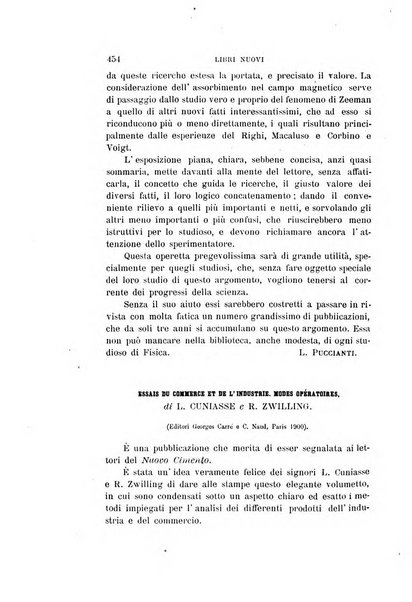 Il nuovo cimento giornale di fisica, di chimica, e delle loro applicazioni alla medicina, alla farmacia ed alle arti industriali