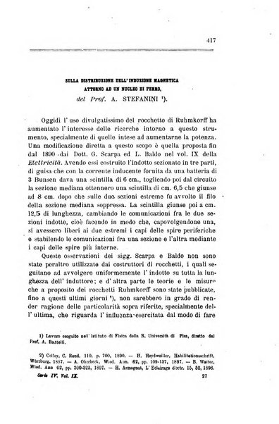 Il nuovo cimento giornale di fisica, di chimica, e delle loro applicazioni alla medicina, alla farmacia ed alle arti industriali