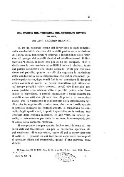 Il nuovo cimento giornale di fisica, di chimica, e delle loro applicazioni alla medicina, alla farmacia ed alle arti industriali