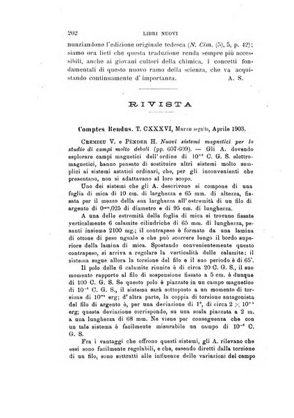 Il nuovo cimento giornale di fisica, di chimica, e delle loro applicazioni alla medicina, alla farmacia ed alle arti industriali