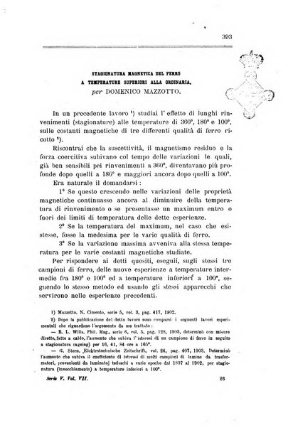 Il nuovo cimento giornale di fisica, di chimica, e delle loro applicazioni alla medicina, alla farmacia ed alle arti industriali