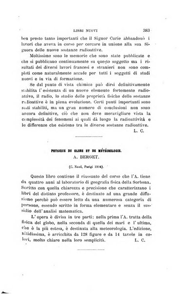 Il nuovo cimento giornale di fisica, di chimica, e delle loro applicazioni alla medicina, alla farmacia ed alle arti industriali