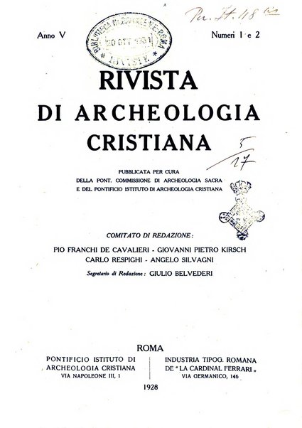 Rivista di archeologia cristiana