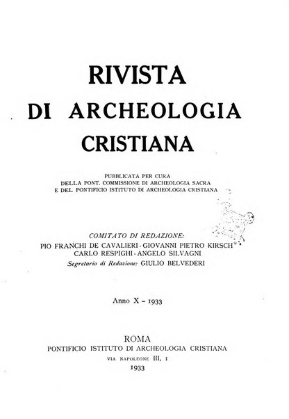 Rivista di archeologia cristiana