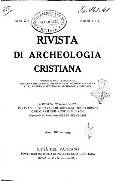 Rivista di archeologia cristiana