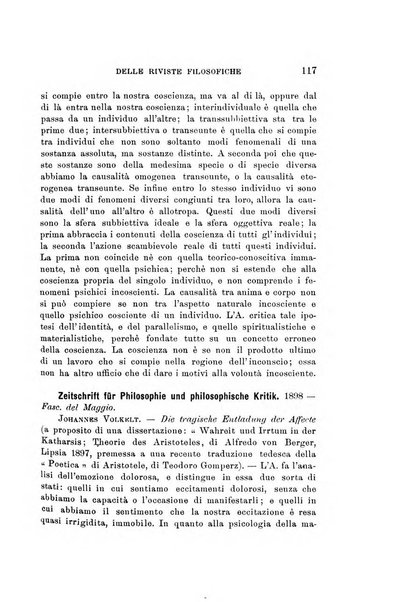 Rivista filosofica in continuazione della Rivista italiana di filosofia fondata da L. Ferri