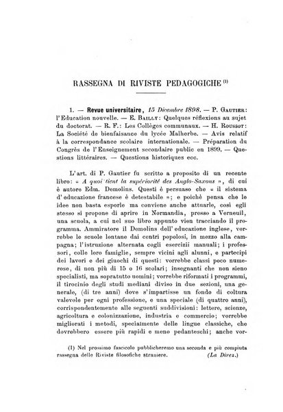 Rivista filosofica in continuazione della Rivista italiana di filosofia fondata da L. Ferri