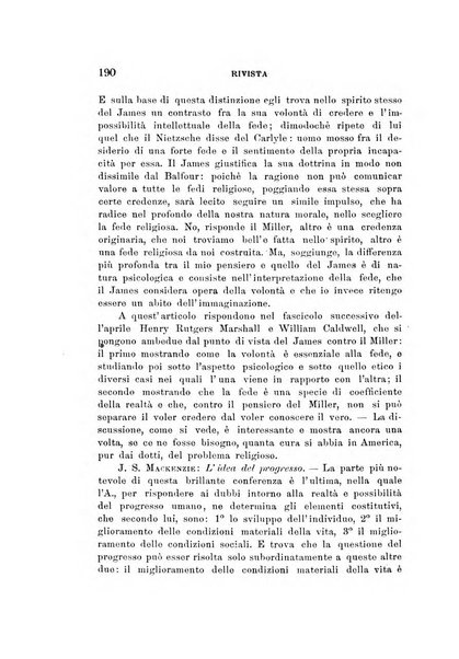 Rivista filosofica in continuazione della Rivista italiana di filosofia fondata da L. Ferri