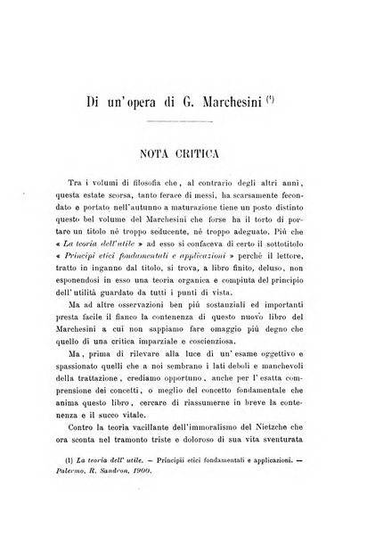 Rivista filosofica in continuazione della Rivista italiana di filosofia fondata da L. Ferri