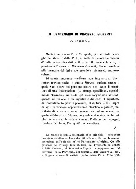 Rivista filosofica in continuazione della Rivista italiana di filosofia fondata da L. Ferri