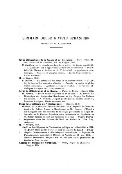 Rivista filosofica in continuazione della Rivista italiana di filosofia fondata da L. Ferri