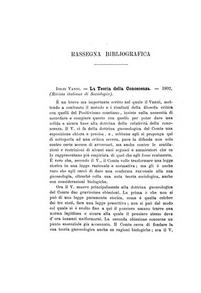 Rivista filosofica in continuazione della Rivista italiana di filosofia fondata da L. Ferri