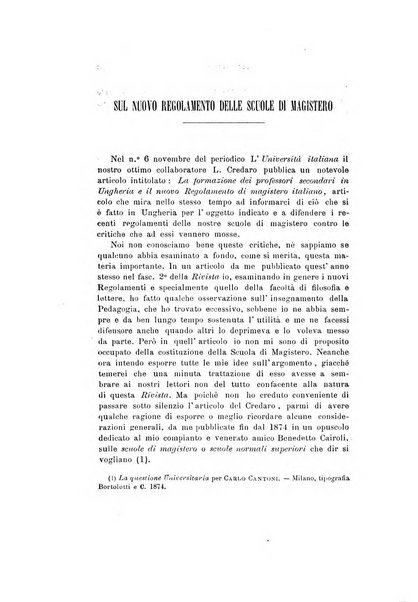 Rivista filosofica in continuazione della Rivista italiana di filosofia fondata da L. Ferri