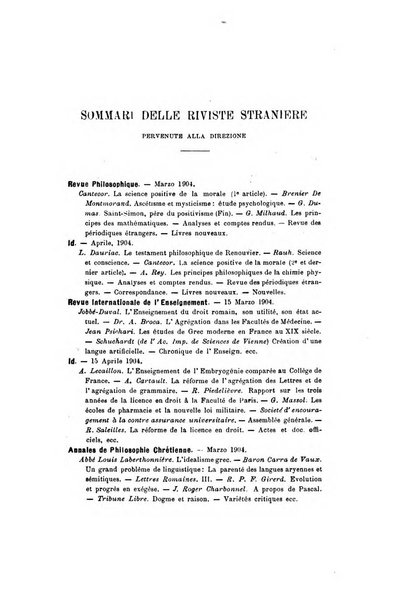 Rivista filosofica in continuazione della Rivista italiana di filosofia fondata da L. Ferri