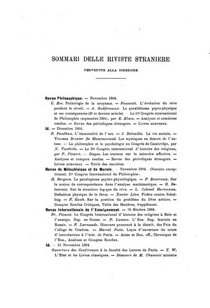 Rivista filosofica in continuazione della Rivista italiana di filosofia fondata da L. Ferri