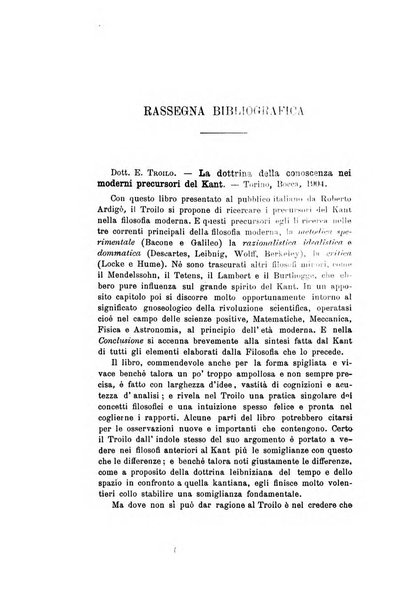 Rivista filosofica in continuazione della Rivista italiana di filosofia fondata da L. Ferri