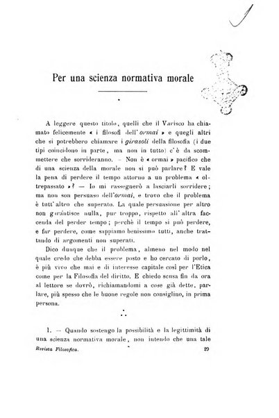 Rivista filosofica in continuazione della Rivista italiana di filosofia fondata da L. Ferri