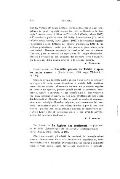 Rivista filosofica in continuazione della Rivista italiana di filosofia fondata da L. Ferri