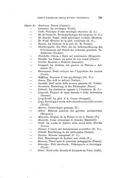 Rivista filosofica in continuazione della Rivista italiana di filosofia fondata da L. Ferri