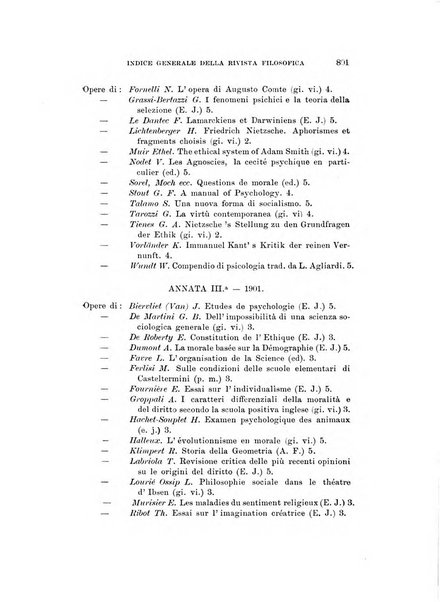 Rivista filosofica in continuazione della Rivista italiana di filosofia fondata da L. Ferri