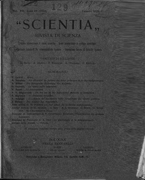 Scientia rivista di scienza