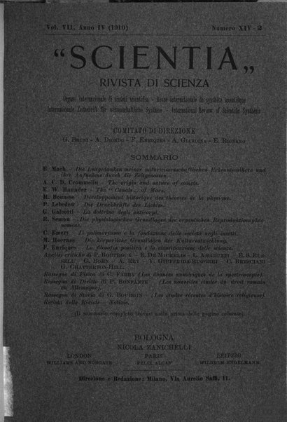 Scientia rivista di scienza