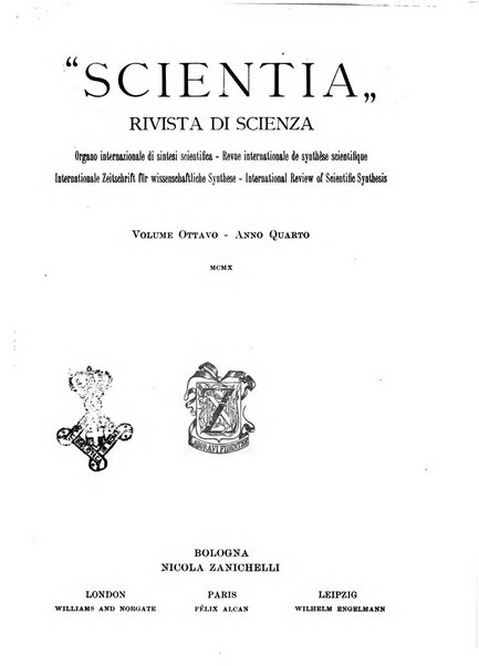 Scientia rivista di scienza