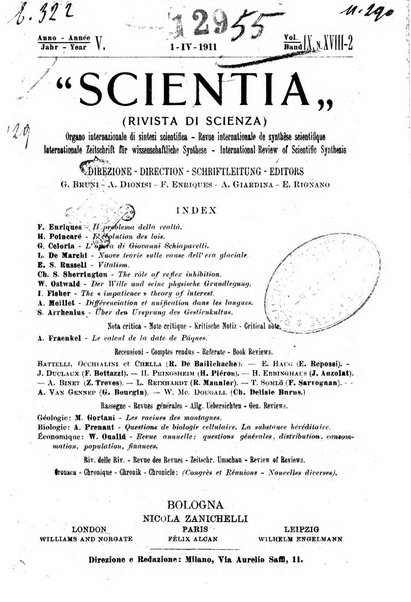 Scientia rivista di scienza