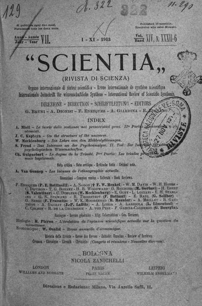 Scientia rivista di scienza